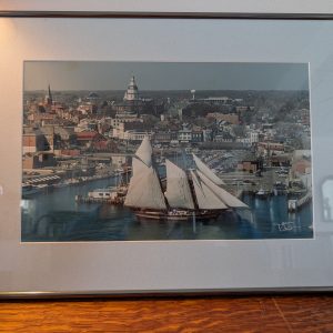 Pride of Baltimore II at Annapolis Harbor Signed Framed